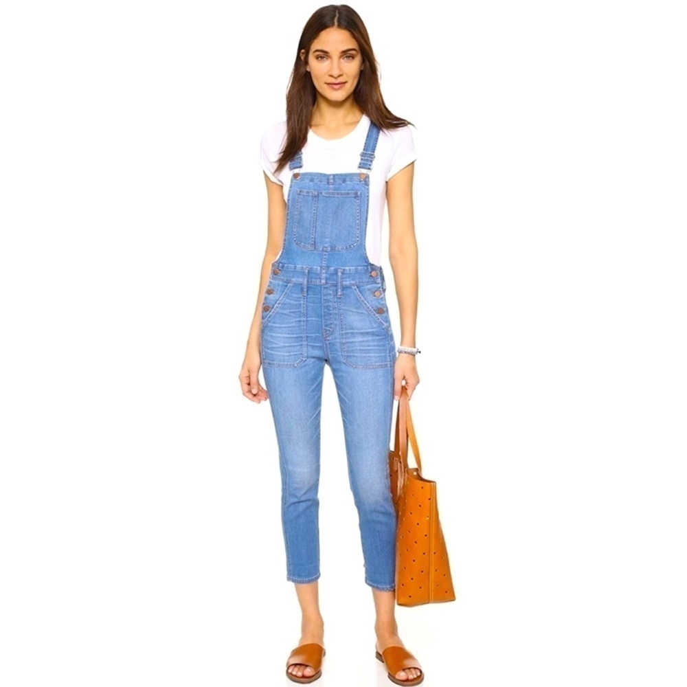 MADEWELL Skinny Crop Overalls Hewitt Wash